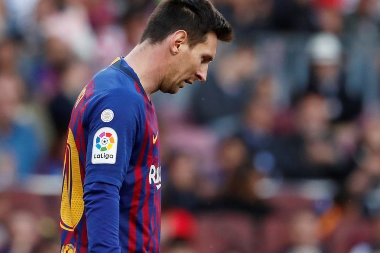 Soccer Football - La Liga Santander - FC Barcelona v Getafe - Camp Nou, Barcelona, Spain - May 12, 2019 Barcelona's Lionel Messi REUTERS/Susana Vera