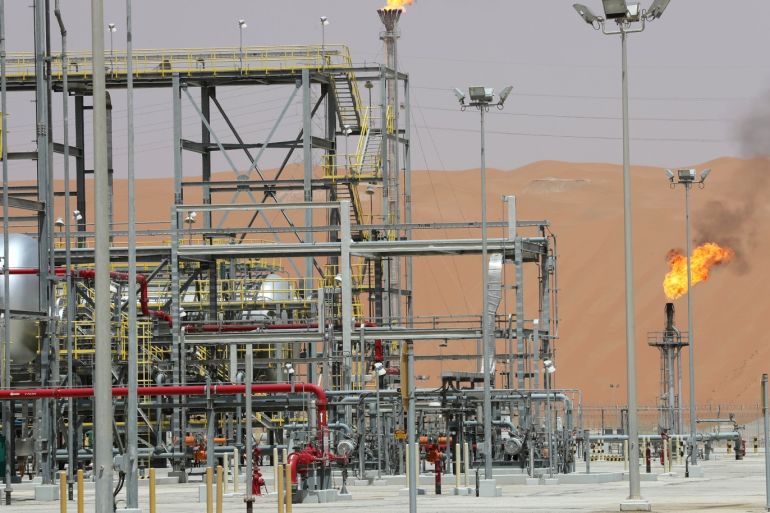 View of the production facility at Saudi Aramco's Shaybah oilfield in the Empty Quarter, Saudi Arabia May 22, 2018. Picture taken May 22, 2018. REUTERS/Ahmed Jadallah