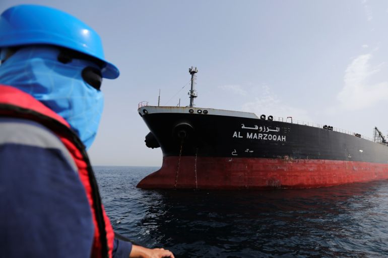 Al Marzoqah tanker is seen off the Port of Fujairah, United Arab Emirates, May 13, 2019. REUTERS/Satish Kumar