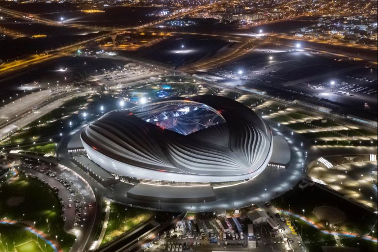 AL WAKRAH, QATAR - MAY 15: In this handout from The 2022 Supreme Committee for Delivery and Legacy - A general view of Al Wakrah Stadium on May 15, 2019 in Al Wakrah, Qatar. Qatar's Supreme Committee for Delivery &amp; Legacy launches Al Wakrah Stadium, the second FIFA World Cup Qatar 2022 (TM) venue. (The 2022 Supreme Committee for Delivery and Legacy via Getty Images)
