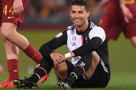 Soccer Football - Serie A - AS Roma v Juventus - Stadio Olimpico, Rome, Italy - May 12, 2019 Juventus' Cristiano Ronaldo reacts REUTERS/Alberto Lingria