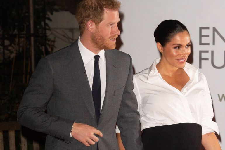 The Duke and Duchess Of Sussex attend the Endeavour Fund Awards- - LONDON, UNITED KINGDOM - FEBRUARY 07: The Duke of Sussex, Harry (L) and Duchess of Sussex, Meghan (R) arrive to attend the Endeavour Fund Awards at Drapers Hall in London, United Kingdom on February 07, 2019.