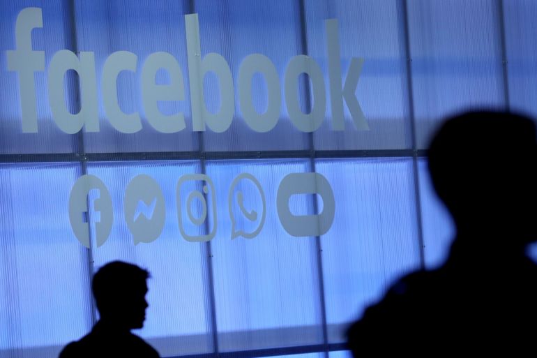 SAN JOSE, CALIFORNIA - APRIL 30: The Facebook logo is displayed during the F8 Facebook Developers conference on April 30, 2019 in San Jose, California. Facebook CEO Mark Zuckerberg delivered the opening keynote to the FB Developer conference that runs through May 1. Justin Sullivan/Getty Images/AFP== FOR NEWSPAPERS, INTERNET, TELCOS & TELEVISION USE ONLY ==