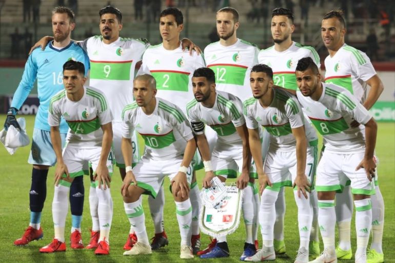 المنتخب الجزائري (صورة من موقع اتحاد الكرة الجزائري)