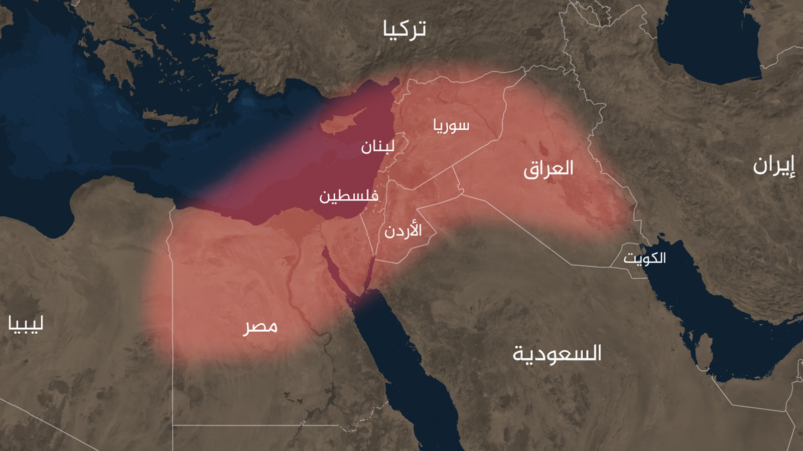 موجة الحر ستصيب دول الشرق الأوسط وشمال مصر (الجزيرة/ موقع أكيو ويذر)