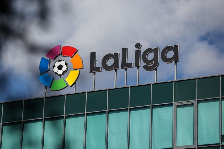 La Liga Logo- - MADRID, SPAIN - MARCH 05: Logo of Spanish football league