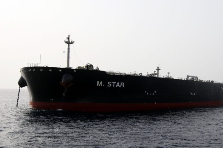 The M Star oil tanker is seen at sea near Fujairah port in the United Arab Emirates July 29, 2010. A Japanese supertanker that reported suffering an