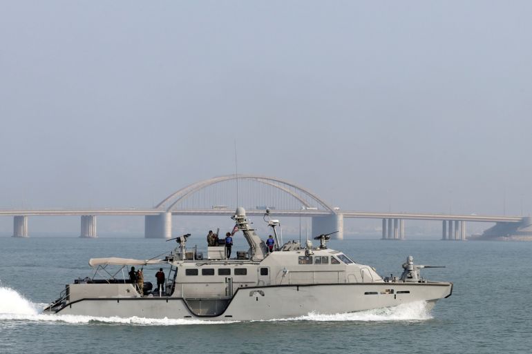 U.S. Navy Mark VI Patrol Boat makes its way towards an exercise area during a U.S./UK Mine Countermeasures Exercise (MCMEX) taking place in Arabian Sea, September 11, 2018. REUTERS/Hamad I Mohammed