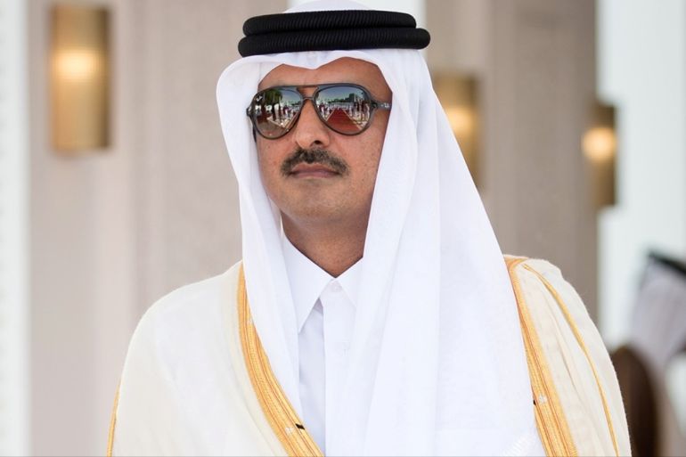 Qatar's Emir Sheikh Tamim bin Hamad al-Thani attends the country's consultative Shoura council in Doha, Qatar, November 6, 2018.  Qatar News Agency/Handout via REUTERS ATTENTION EDITORS - THIS PICTURE WAS PROVIDED BY A THIRD PARTY.