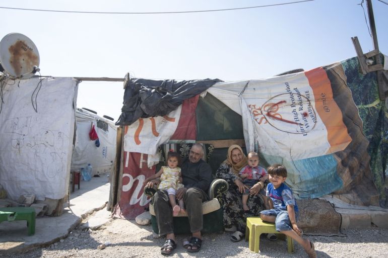 BEKAA VALLEY, LEBANON - JUNE 12: Refugees displaced to Lebanon by the Syrian conflict at an informal tented settlement during the first official Royal visit to the country by Sophie, Countess of Wessex, on June 12, 2019 in Bekaa Valley, Lebanon. The Countess of Wessex announced her commitment to supporting the UK's efforts in the Women, Peace and Security agenda (WPS), and the Preventing Sexual Violence in Conflict Initiative (PSVI) earlier this year. (Photo by Victoria Jones - WPA Pool/Getty Images)