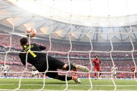 MADRID, SPAIN - JUNE 01: Mohamed Salah of Liverpool scores the opening goal past Hugo Lloris of Tottenham Hotspur from the penalty spot during the UEFA Champions League Final between Tottenham Hotspur and Liverpool at Estadio Wanda Metropolitano on June 01, 2019 in Madrid, Spain. (Photo by Matthias Hangst/Getty Images)