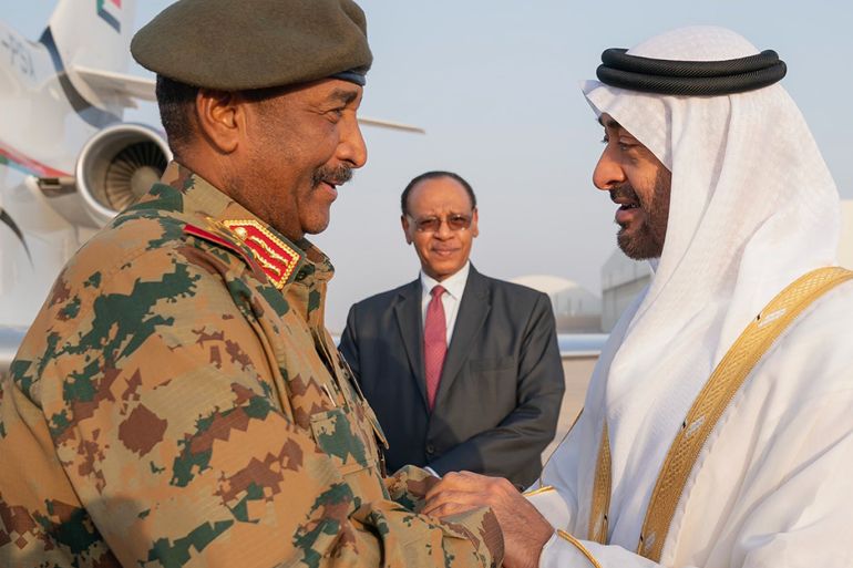 Crown Prince Mohammed bin Zayed received General Abdel Fattah al-Burhan in Abu Dhabi [AP]