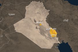 خريطة العراق موضح عليها - ميسان و علي الغربي