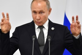Russian President Vladimir Putin speaks during his news conference on the sidelines of the G-20 summit in Osaka, Japan June 29, 2019. Yuri Kadobnov/Pool via REUTERS