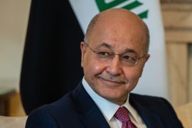 LONDON, ENGLAND - JUNE 25: The President of Iraq, Barham Salih meets with UK Prime Minister, Theresa May (unseen) at 10 Downing Street on June 25, 2019 in London, England. (Photo by Chris J Ratcliffe - WPA Pool/Getty Images)