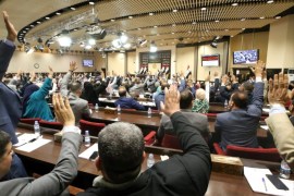 Members of the Iraqi parliament vote on remaining cabinet ministers at the parliament headquarters in Baghdad, Iraq June 24, 2019. Iraqi Parliament media office/Handout via REUTERS ATTENTION EDITORS - THIS PICTURE WAS PROVIDED BY A THIRD PARTY