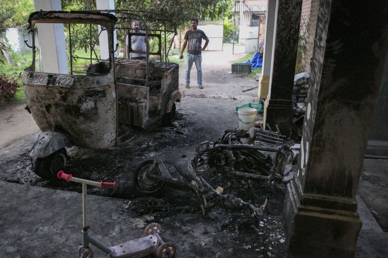 THUMMODARA, SRI LANKA - MAY 14: A muslim owned home that was attacked by a mob is seen on May 14, 2019 in Thummodara, Sri Lanka. Sri Lanka ordered a nationwide curfew for the second night in a row on Tuesday after a wave of anti-Muslim riots in the wake of the Easter bombings. According to reports, a Muslim man was hacked to death by an angry mob on Monday while mosques and Muslim-owned shops were vandalised or set on fire in districts north of Sri Lanka's capital, Colombo. (Photo by Allison Joyce/Getty Images)