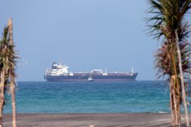 epa07654298 Damas Chemical and Oil Products Tanker leaves Fujairah Port, United Arab Emirates, 17 June 2019. Media reported that the Japan's tanker Kokuka Courageous, which is carrying a methanol, and Norway's tanker Front Altair are anchoring at the UAE Fujairah coast as the processing their cargoes to unloaded the shipments. According to media reports, two oil tankers, Japan's Kokuka Courageous and Norway's Front Altair, were damaged in the Gulf of Oman after allegedly being attacked in the early morning of 13 June between the UAE and Iran. EPA-EFE/ALI HAIDER