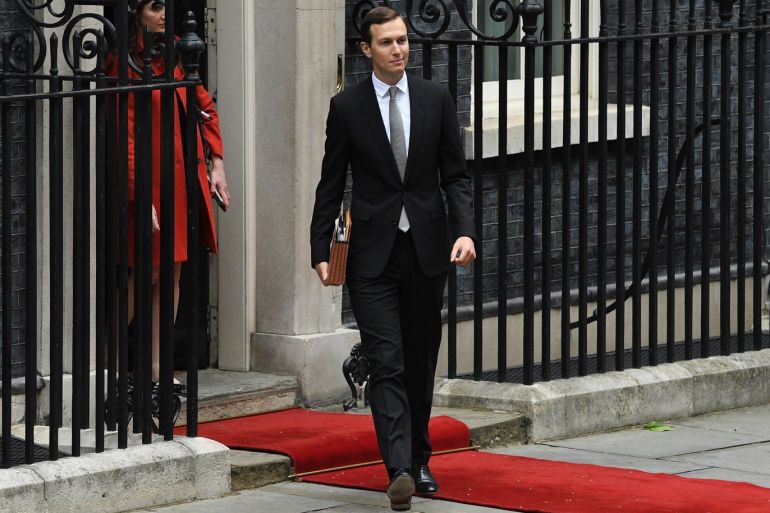 LONDON, ENGLAND - JUNE 04: Senior Advisor to the President of the United States Jared Kushner leaves 10 Downing Street during the second day of President Trump's State Visit on June 4, 2019 in London, England. President Trump's three-day state visit began with lunch with the Queen, followed by a State Banquet at Buckingham Palace, whilst today he will attend business meetings with the Prime Minister and the Duke of York, before travelling to Portsmouth to mark the 75th anniversary of the D-Day landings. (Photo by Leon Neal/Getty Images)