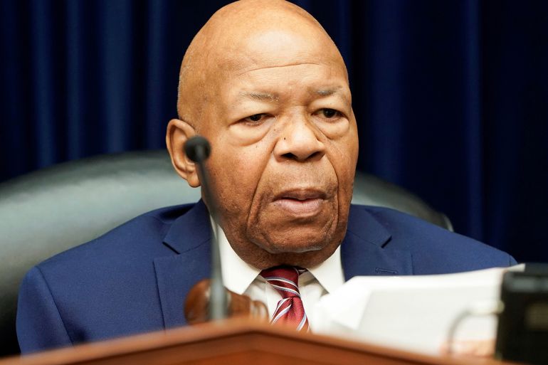 FILE PHOTO: House Oversight and Reform Committee Chair Elijah Cummings (D-MD) chairs a House Oversight and Reform Committee hearing focusing on the "Trump Administration's Child Separation Policy" on Capitol Hill in Washington, U.S., July 18, 2019. REUTERS/Joshua Roberts/File Photo
