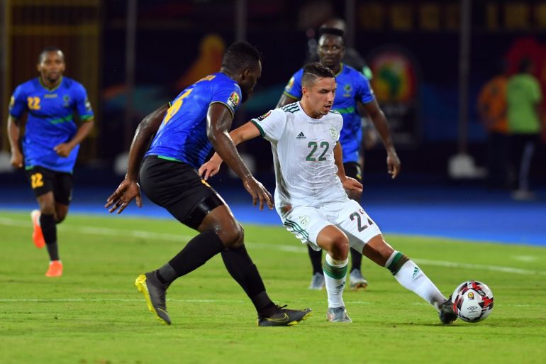 CAIRO, EGYPT - JULY 01: Ismael Bennacer of Algeria during the African Cup of Nations match between Tanzania and Algeria at Al-Salam Stadium on July 01, 2019 in Cairo, Egypt. (Photo by Ahmed Hasan/Gallo Images/Getty Images)