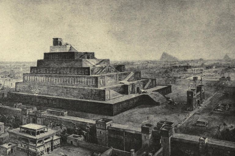Omran Abdullah - جدران بابل القديمة، للرسام ويليام سيمبسون من القرن التاسع عشر، مواقع التواصل - بابل القديمة تدخل قائمة مواقع التراث العالمي
