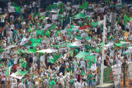 Algeria vs Nigeria: 2019 Africa Cup of Nations- - CAIRO, EGYPT - JULY 14: Fans of Algeria are seen ahead of the 2019 Africa Cup of Nations semifinal football match between Algeria and Nigeria at the Cairo Stadium in Cairo, Egypt on July 14, 2019.