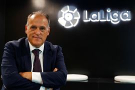 La Liga President Javier Tebas poses during an interview with Reuters at the La Liga headquarters in Madrid, Spain, October 2, 2018. REUTERS/Paul Hanna