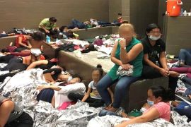 An overcrowded area holding families at a Border Patrol station is seen in a still image from video in Weslaco, Texas, U.S. on June 11, 2019 and released as part of a report by the Department of Homeland Security's Office of Inspector General on July 2, 2019. Picture pixelated at source. Office of Inspector General/DHS/Handout via REUTERS. ATTENTION EDITORS - THIS IMAGE WAS PROVIDED BY A THIRD PARTY.
