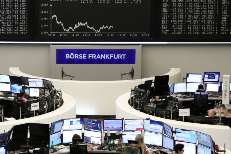 The German share price index DAX graph is pictured at the stock exchange in Frankfurt, Germany, August 5, 2019. REUTERS/Staff