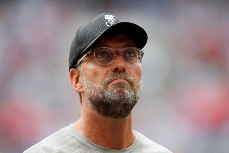 Soccer Football - FA Community Shield - Manchester City v Liverpool - Wembley Stadium, London, Britain - August 4, 2019 Liverpool manager Juergen Klopp looks dejected after losing the match REUTERS/David Klein