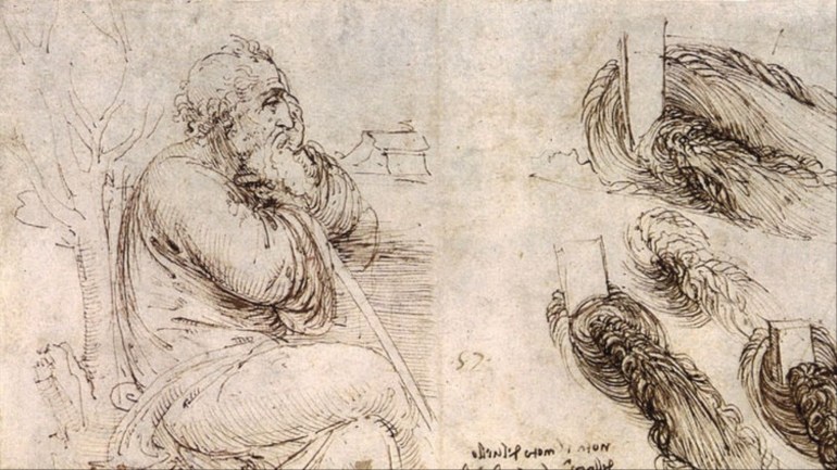 تخطيط للفنان ليوناردو دافنشي(مواقع التواصل)