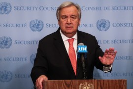UN Secretary General Antonio Guterres- - NEW YORK, USA - AUGUST 01: United Nations Secretary General Antonio Guterres holds a press conference at the United Nations Headquarters in New York, United States on August 01, 2019.