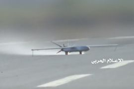 A 'Sammad 3' drone aircraft takes off from an unidentified location in Yemen in this still image taken from a video released by the Houthi-run Al-Masirah TV on July 9, 2019. AL-MASIRAH TV via REUTERS TV ATTENTION EDITORS - THIS IMAGE HAS BEEN SUPPLIED BY A THIRD PARTY. YEMEN OUT. NO COMMERCIAL OR EDITORIAL SALES IN YEMEN.