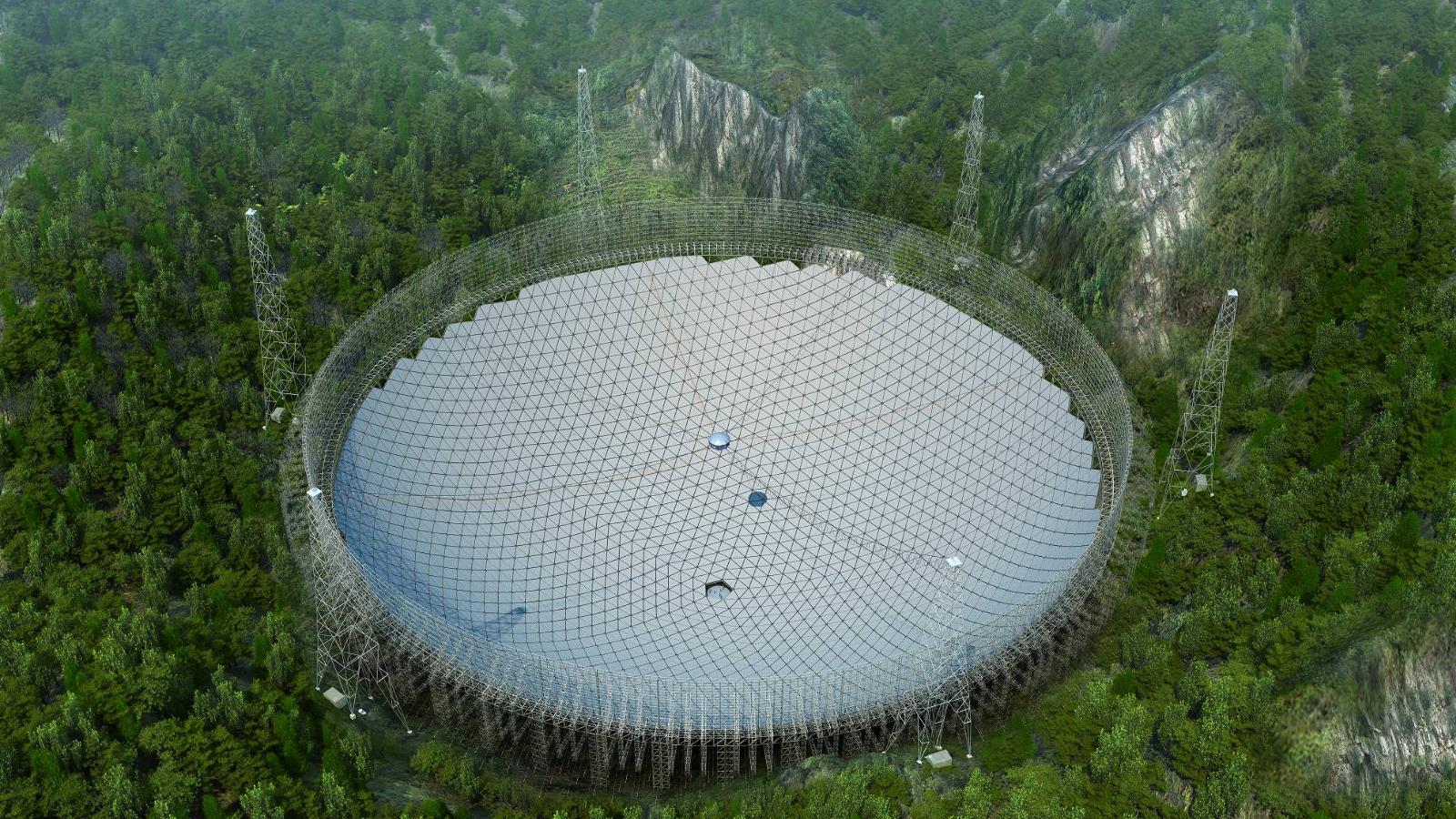 ‪تلسكوب فاست الصيني أكبر منظار راديوي في العالم بقطر 500 متر‬ تلسكوب فاست الصيني أكبر منظار راديوي في العالم بقطر 500 متر (يونيفرس توداي) 