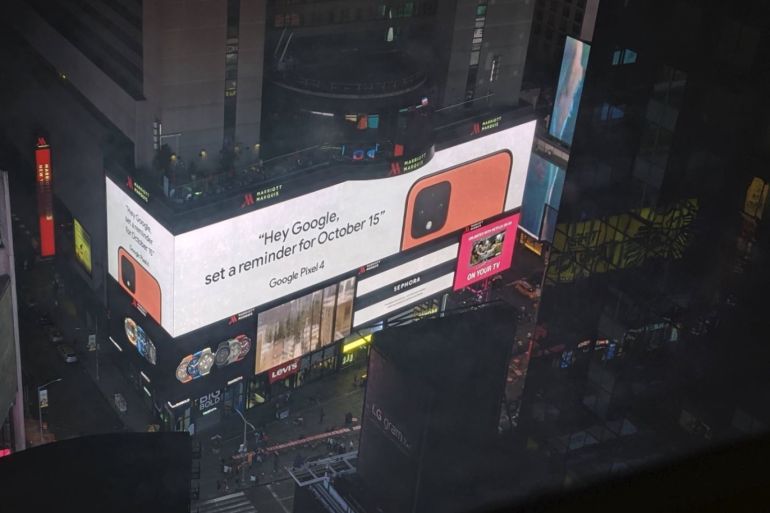 google ad at Times Square in New York