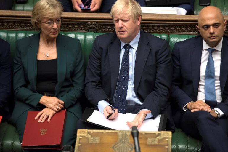 Britain's Prime Minister Boris Johnson reacts at the House of Commons in London, Britain September 3, 2019. ©UK Parliament/Jessica Taylor/Handout via REUTERS ATTENTION EDITORS - THIS IMAGE WAS PROVIDED BY A THIRD PARTY
