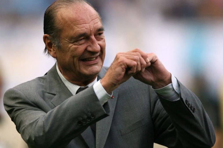 Former President of France Jacques Chirac, 86, dies- - PARIS, FRANCE - (ARCHIVE): A file photo dated May 15, 2007 shows that former French President Jacques Chirac gestures before his handover ceremony in Paris, France.