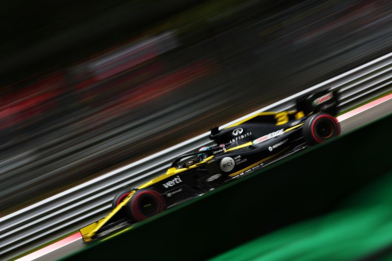 MONZA, ITALY - SEPTEMBER 07: Daniel Ricciardo of Australia driving the (3) Renault Sport Formula One Team RS19 on track during final practice for the F1 Grand Prix of Italy at Autodromo di Monza on September 07, 2019 in Monza, Italy. (Photo by Dan Istitene/Getty Images)