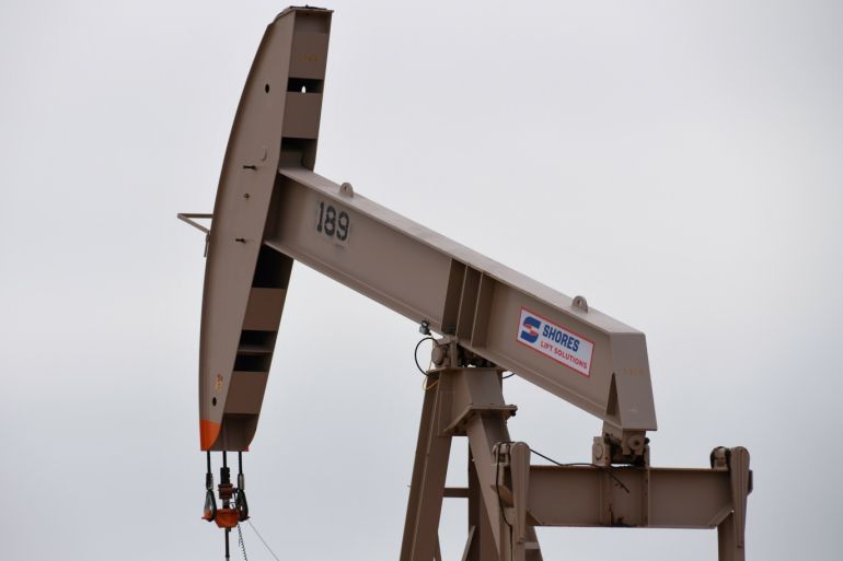 A pump jack operates in the Permian Basin oil and natural gas production area near Odessa, Texas, U.S., February 10, 2019. Picture taken February 10, 2019. REUTERS/Nick Oxford
