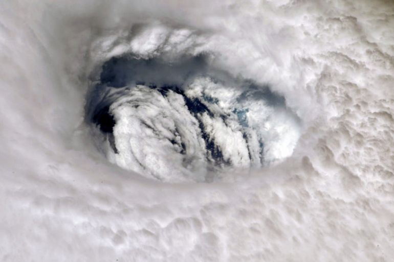 صور رهيبة لإعصار دوريان مأخوذة من الفضاء