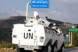 UN peacekeepers (UNIFIL) patrol in southern Lebanese town of Ramyah, Lebanon September 9, 2019. REUTERS/Ali Hashisho