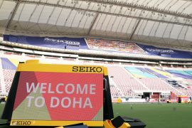 DOHA, QATAR - SEPTEMBER 25: A general view prior to the 17th IAAF World Athletics Championships Doha 2019 at Khalifa International Stadium on September 25, 2019 in Doha, Qatar. (Photo by Getty Images/Getty Images for IAAF)