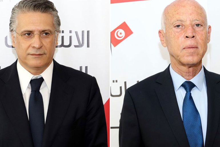 كومبو للمرشحين في تونس نبيل قروي وقيس سعيد