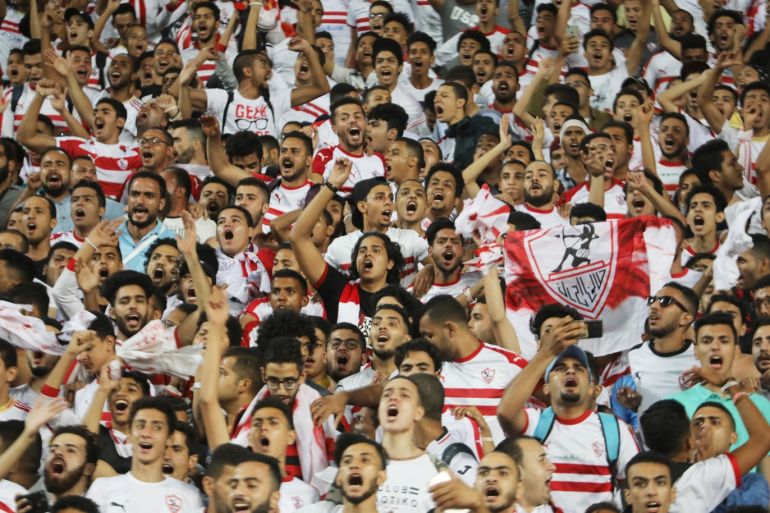 Soccer Football - Egyptian Super Cup - Al Ahly v Zamalek - Borg El Arab Stadium, Alexandria, Egypt - September 20, 2019 Zamalek fans before the match REUTERS/Mohamed Abd El Ghany
