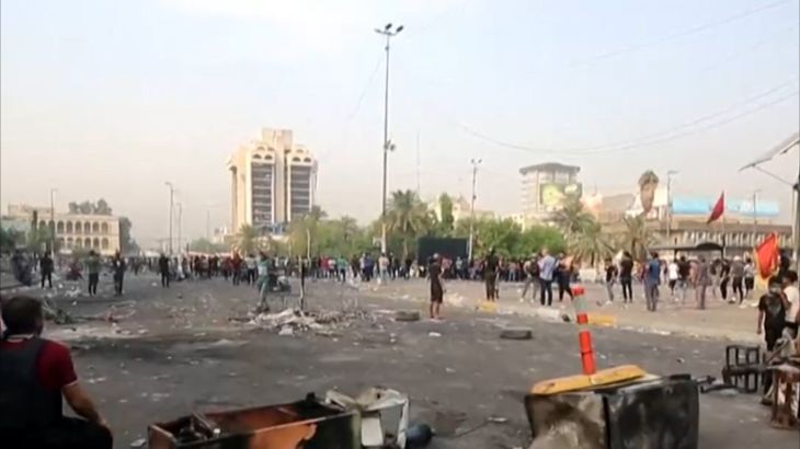 احتجاجات العراق تتحدى حظر التجول