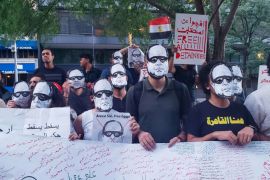 وقفة تضامن لمصريين في نيويورك مع المعتقلين في الأحداث الأخيرة
