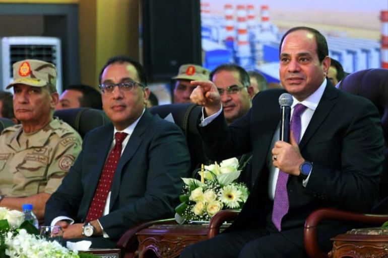 Egyptian President Abdel Fattah Al Sisi speaks during the inauguration of major power stations in the energy sector during state development drive, at Egypt's new administrative capital, north of Cairo, Egypt, July 24, 2018 in this handout picture courtesy of the Egyptian Presidency. The Egyptian Presidency/Handout via REUTERS ATTENTION EDITORS - THIS IMAGE WAS PROVIDED BY A THIRD PARTY