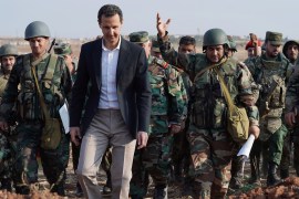 Syrian President Bashar al Assad visits Syrian army troops in war-torn northwestern Idlib province, Syria, in this handout released by SANA on October 22, 2019. SANA/Handout via REUTERS ATTENTION EDITORS - THIS IMAGE WAS PROVIDED BY A THIRD PARTY. REUTERS IS UNABLE TO INDEPENDENTLY VERIFY THIS IMAGE.