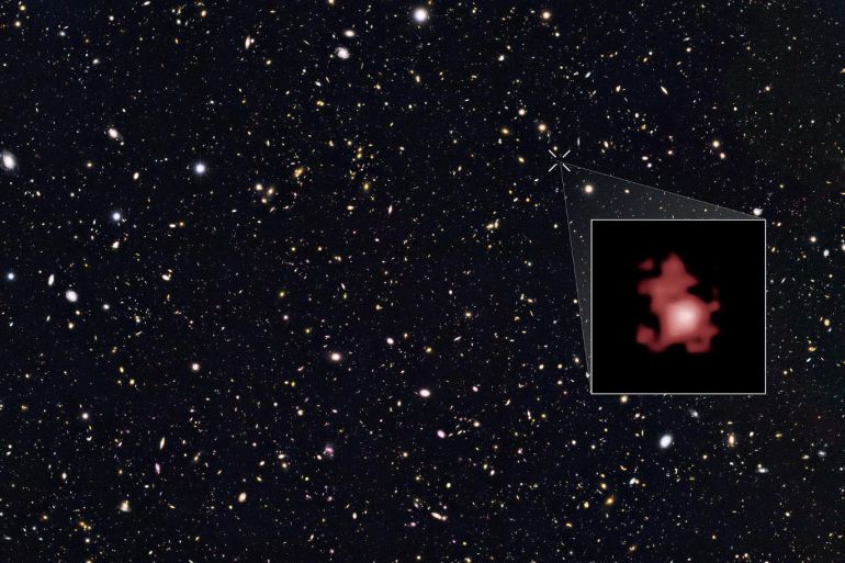 Said سعيد - أبعد مجرات الكون المرصودة حتى يومنها هذا 13.39 مليار سنة ضوئية - ويكيبيديا - الصورة متاحة - كيف حسب الفلكيون سعة الكون بـ 92 مليار سنة ضوئية؟